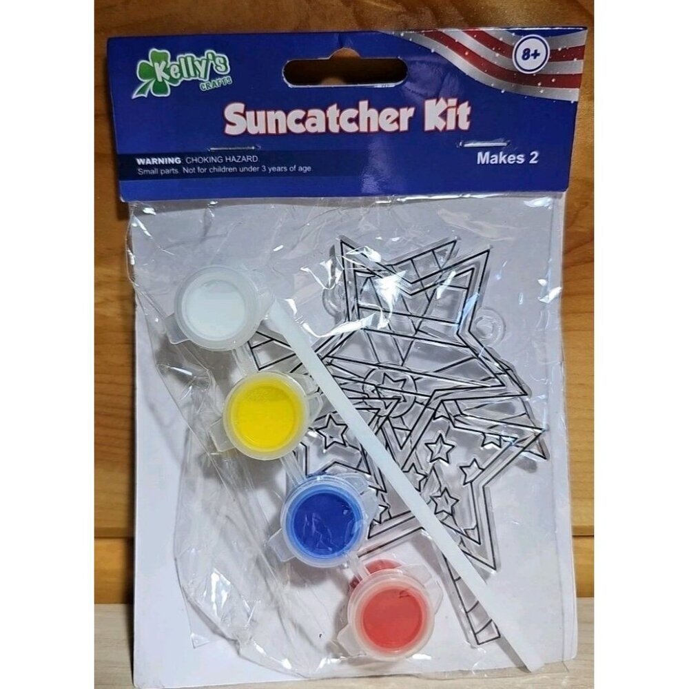 Kelly's Crafts Suncatcher Kit 2 Stars Suncatcher With Pant